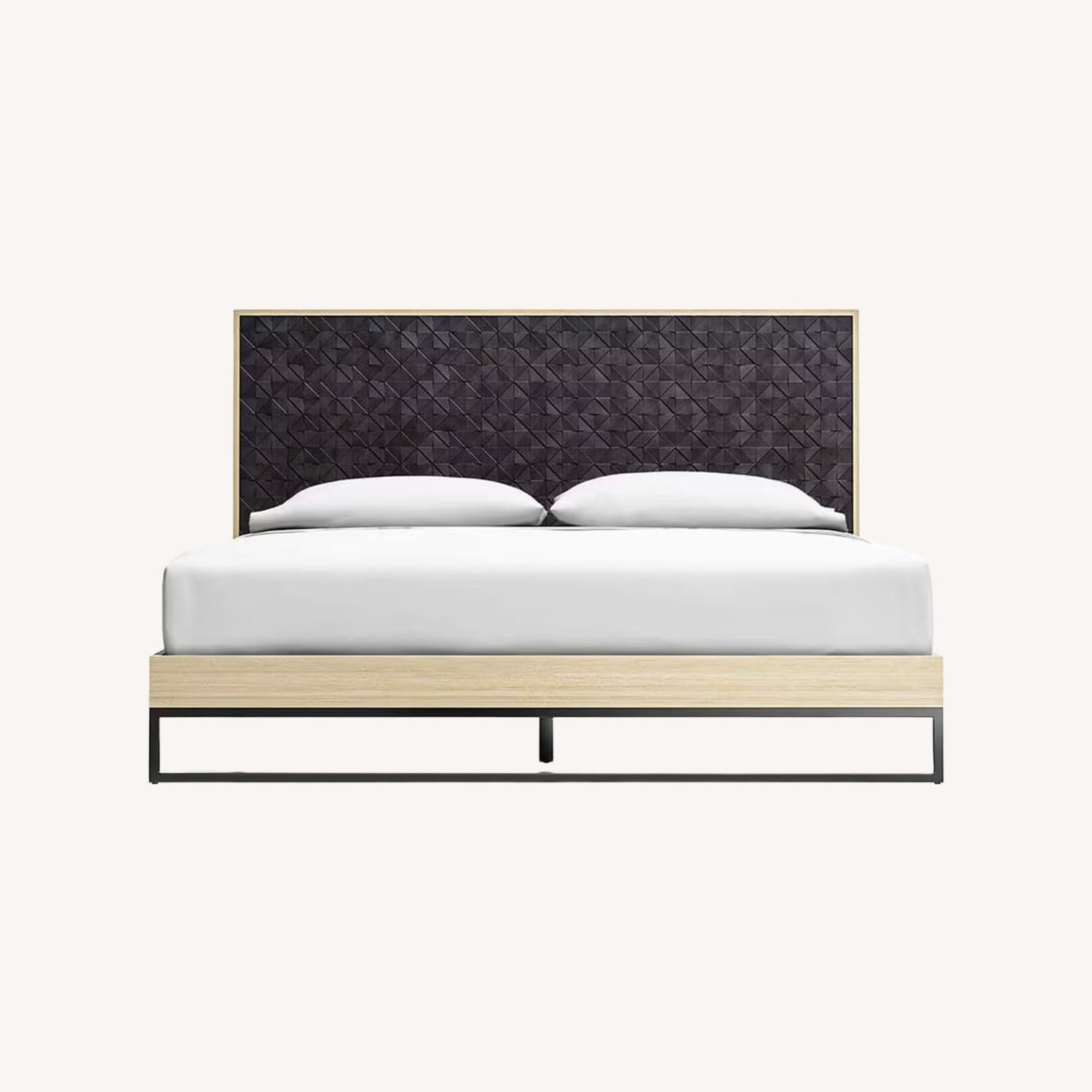 Crate & Barrel Renard Black Wood King Bed - image-0