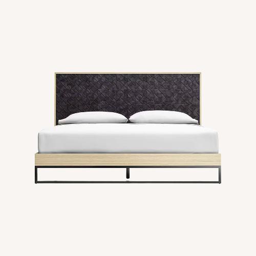 Used Crate & Barrel Renard Black Wood King Bed for sale on AptDeco