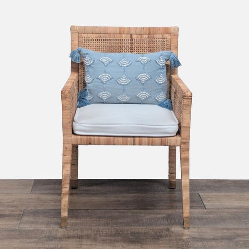 Used Serena and Lily Balboa Rattan Armchair for sale on AptDeco
