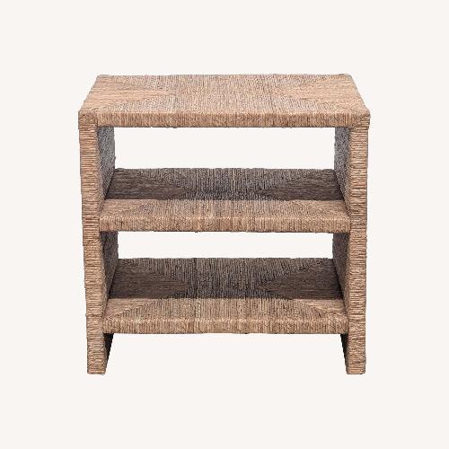 Used Pottery Barn Malibu Woven Nightstand for sale on AptDeco