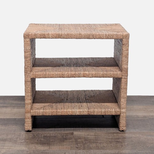 Used Pottery Barn Malibu Woven Nightstand for sale on AptDeco