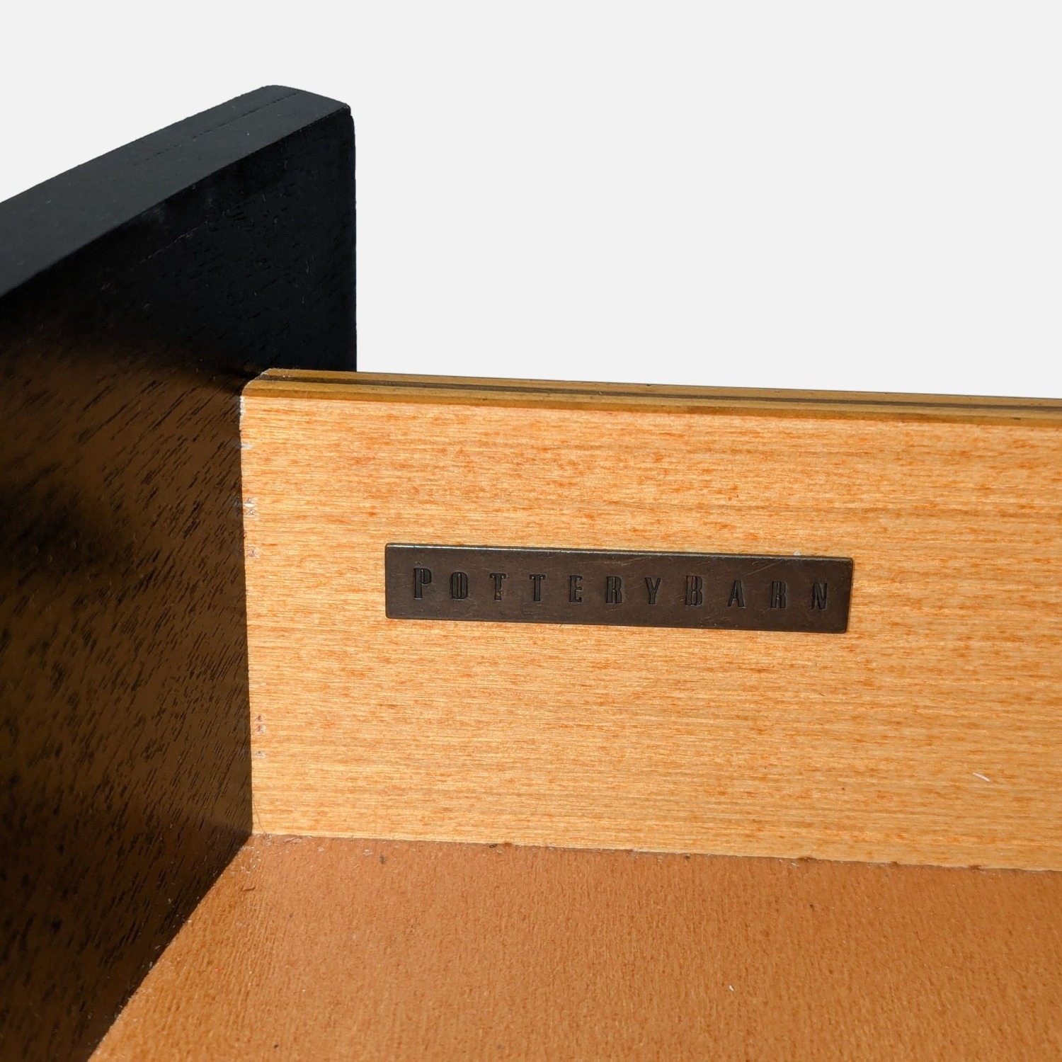 Pottery Barn One Drawer Nightstand with Shelves - image-10