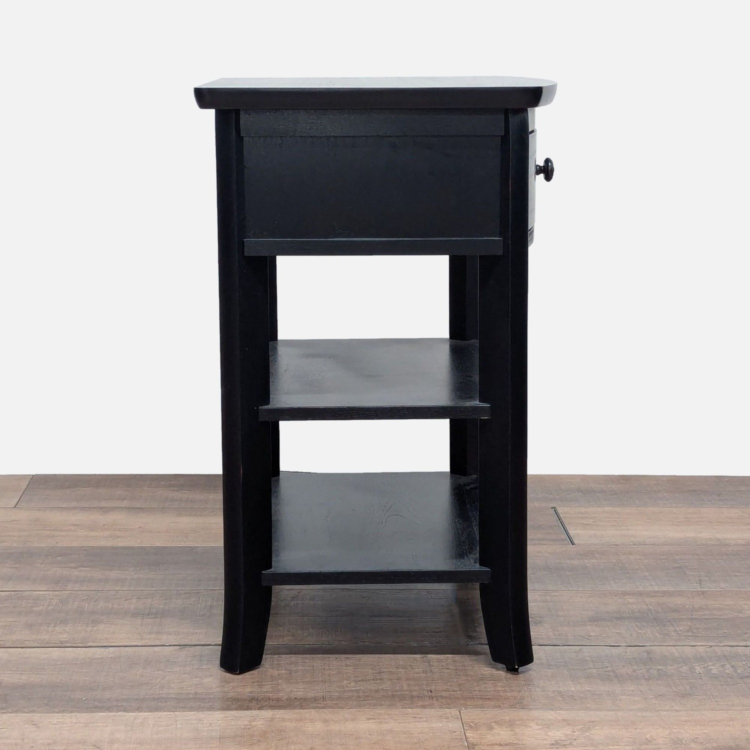 Pottery Barn One Drawer Nightstand with Shelves - image-3