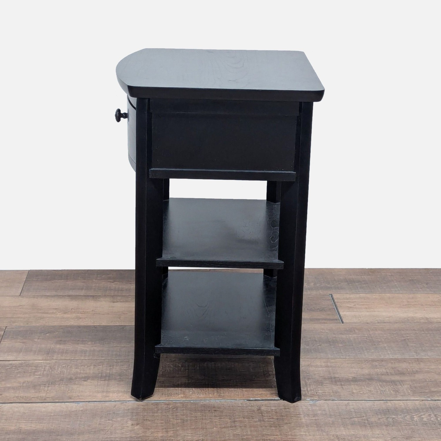 Pottery Barn One Drawer Nightstand with Shelves - image-6