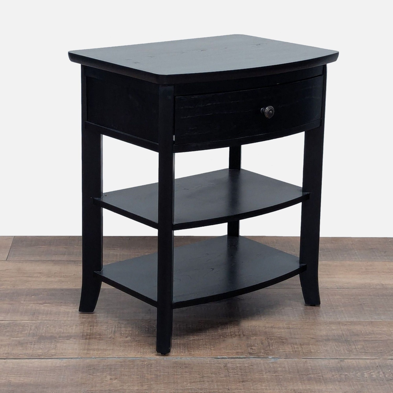 Pottery Barn One Drawer Nightstand with Shelves - image-1