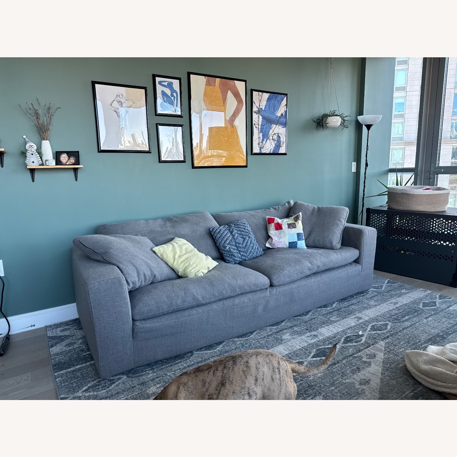 Restoration Hardware Light Gray 3+ Seater Sofa - image-2