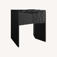 Crate & Barrel Mataro Black Nightstand with Drawer