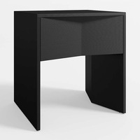 Crate & Barrel Mataro Black Nightstand with Drawer