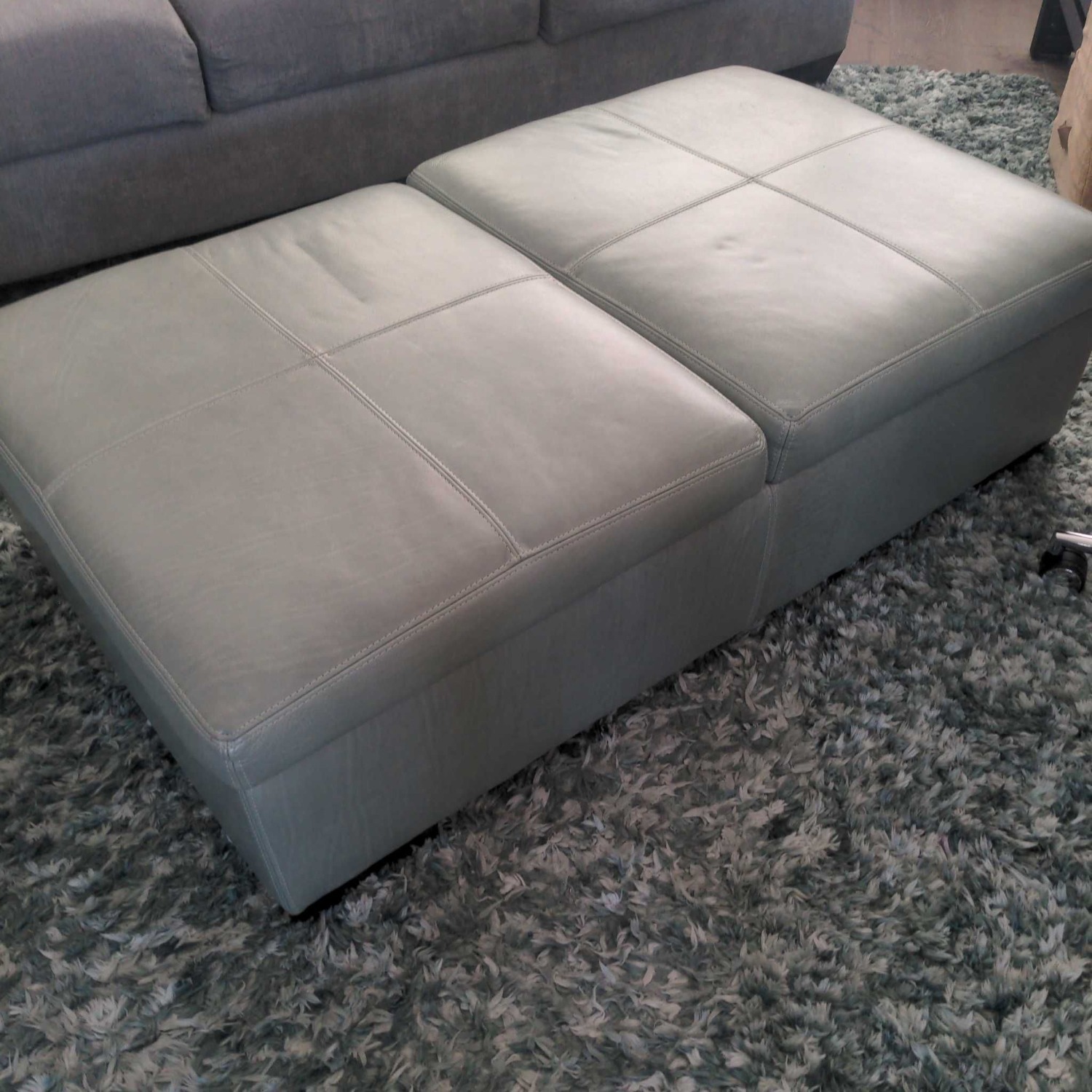 Leather Storage Ottoman - image-9