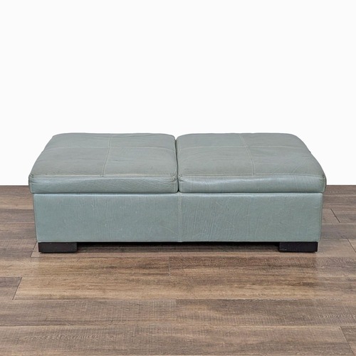 Used Leather Storage Ottoman for sale on AptDeco