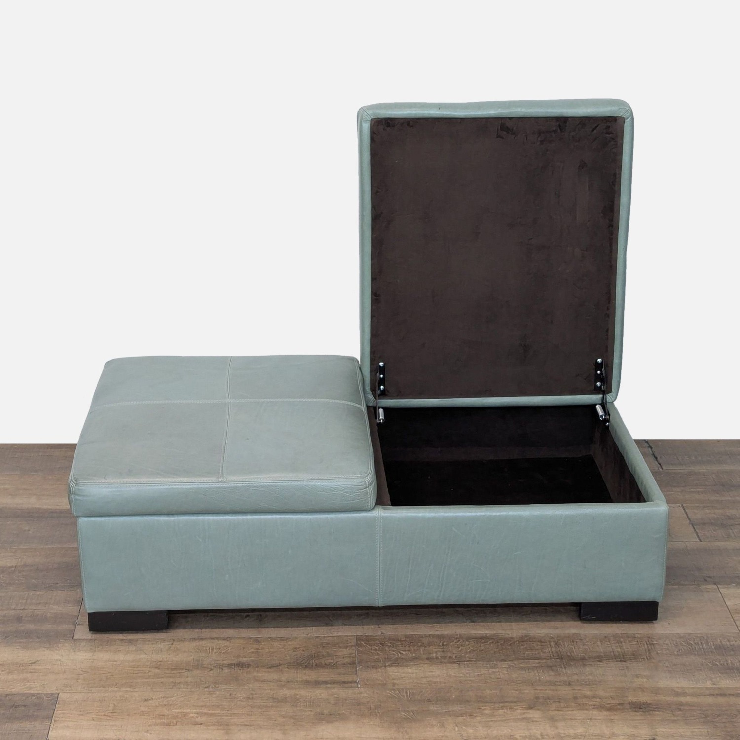 Leather Storage Ottoman - image-4