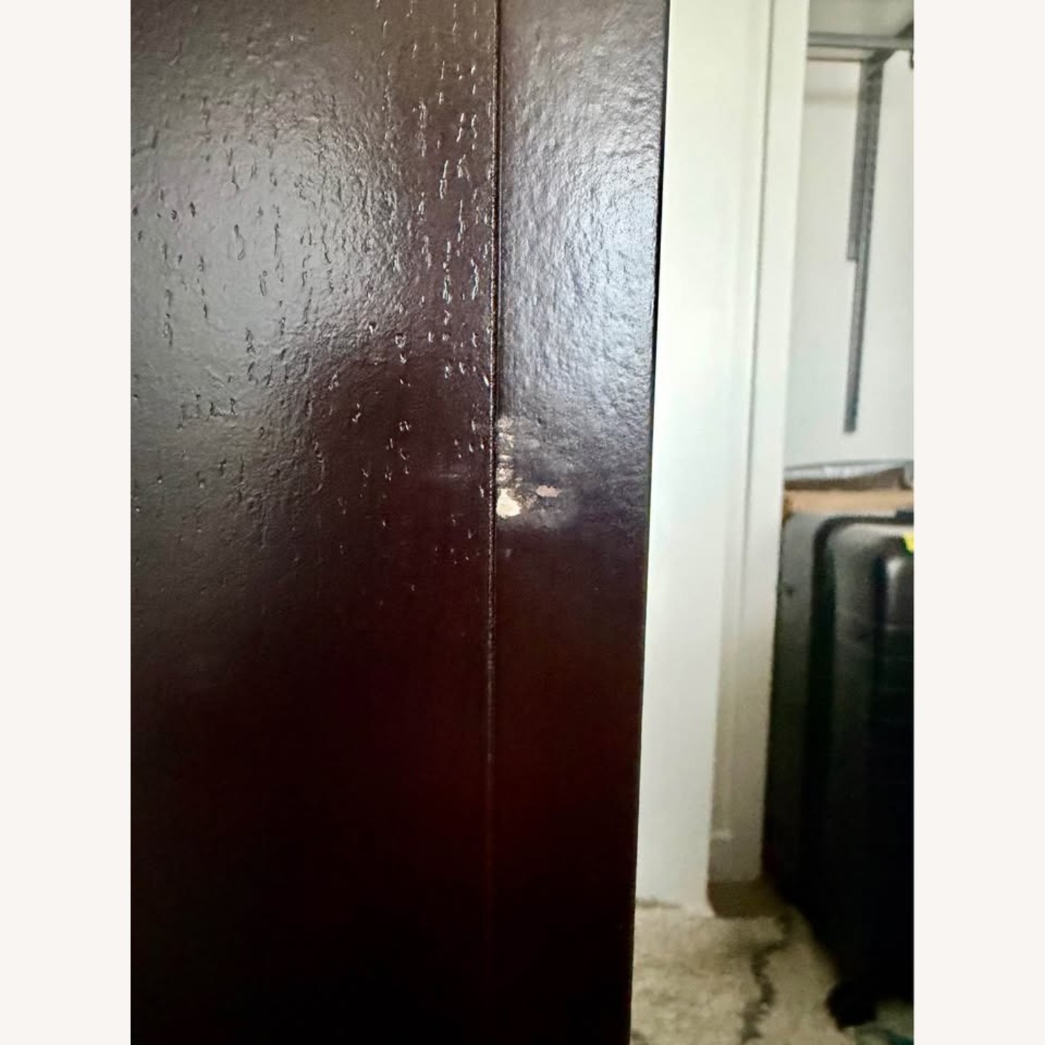 Dark Brown Espresso Wood Chest 5 Drawers - image-4