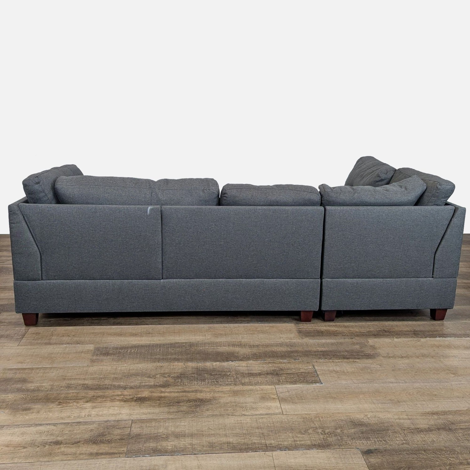 3-PC Modern Gray Fabric Sectional Sofa Set - image-4