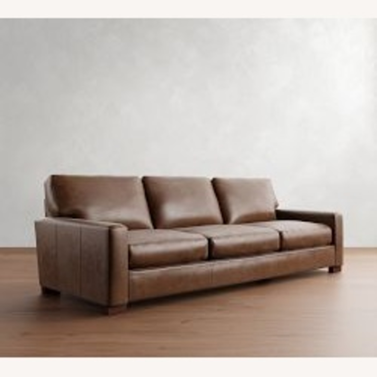 Pottery Barn Turner Square Arm Leather Sofa - image-5