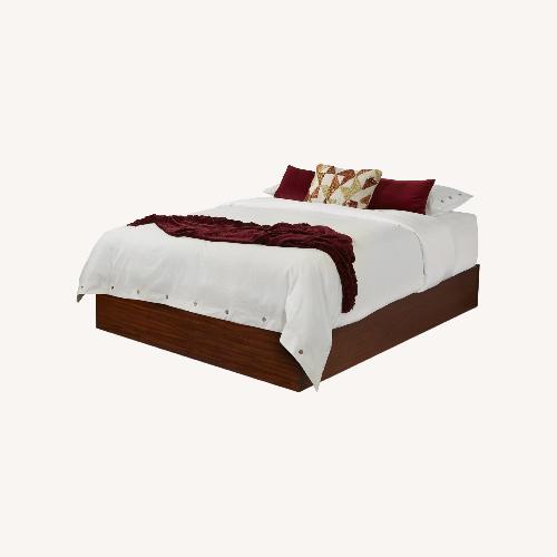 Used Charles P. Rogers Dark Brown Wood Queen Bed for sale on AptDeco