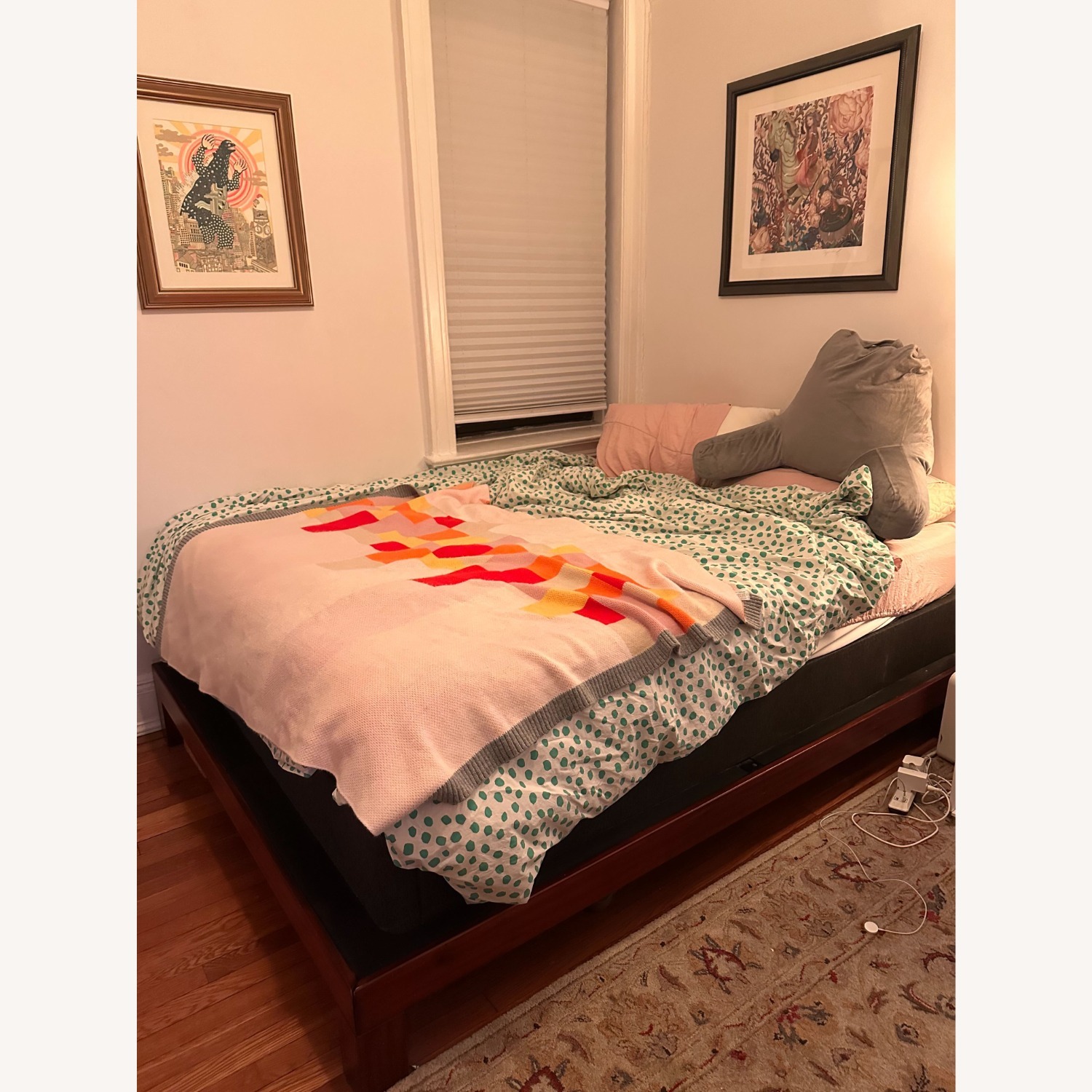 Charles P. Rogers Dark Brown Wood Queen Bed - image-1