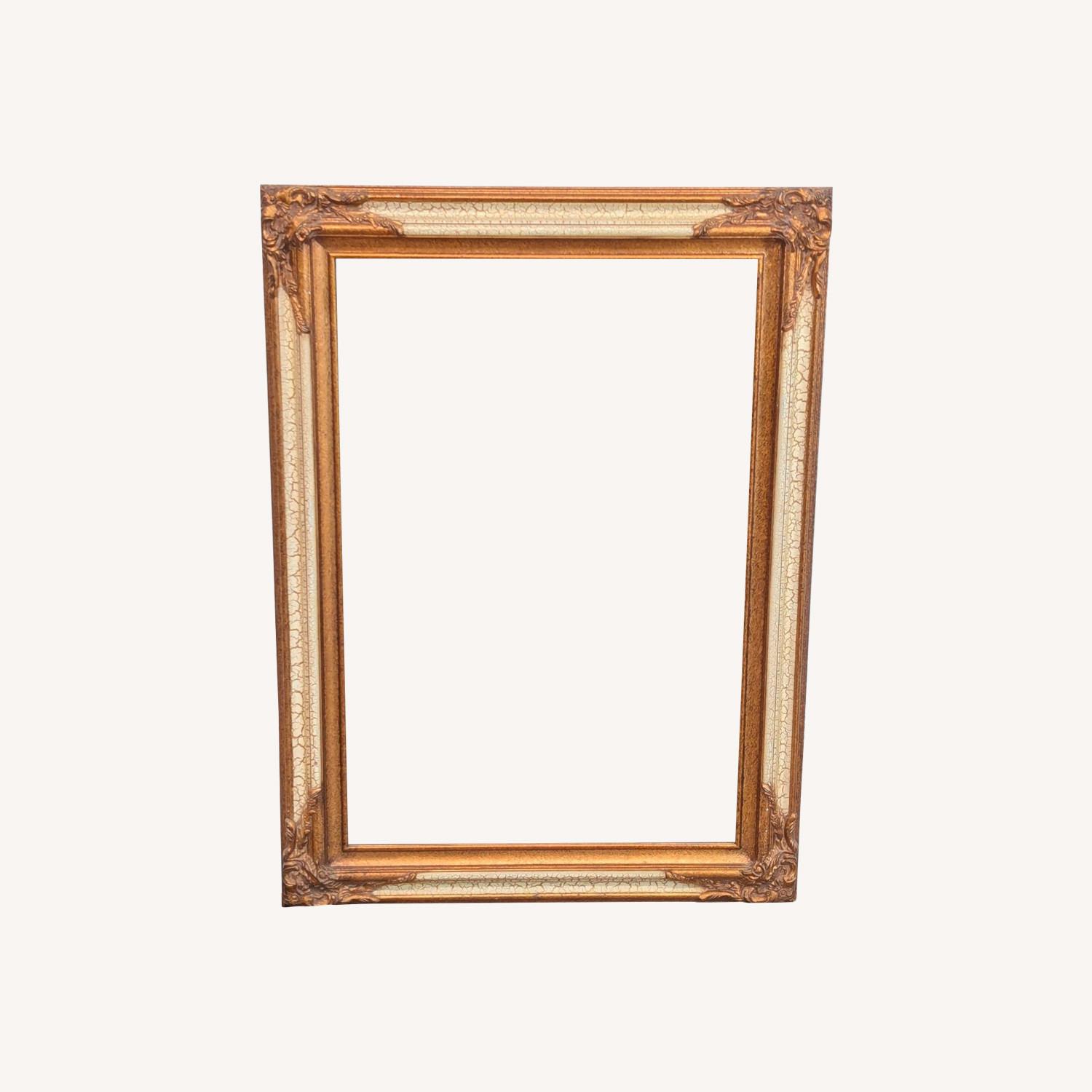 Antiqued Gold and Cream Wall Mirror - image-0