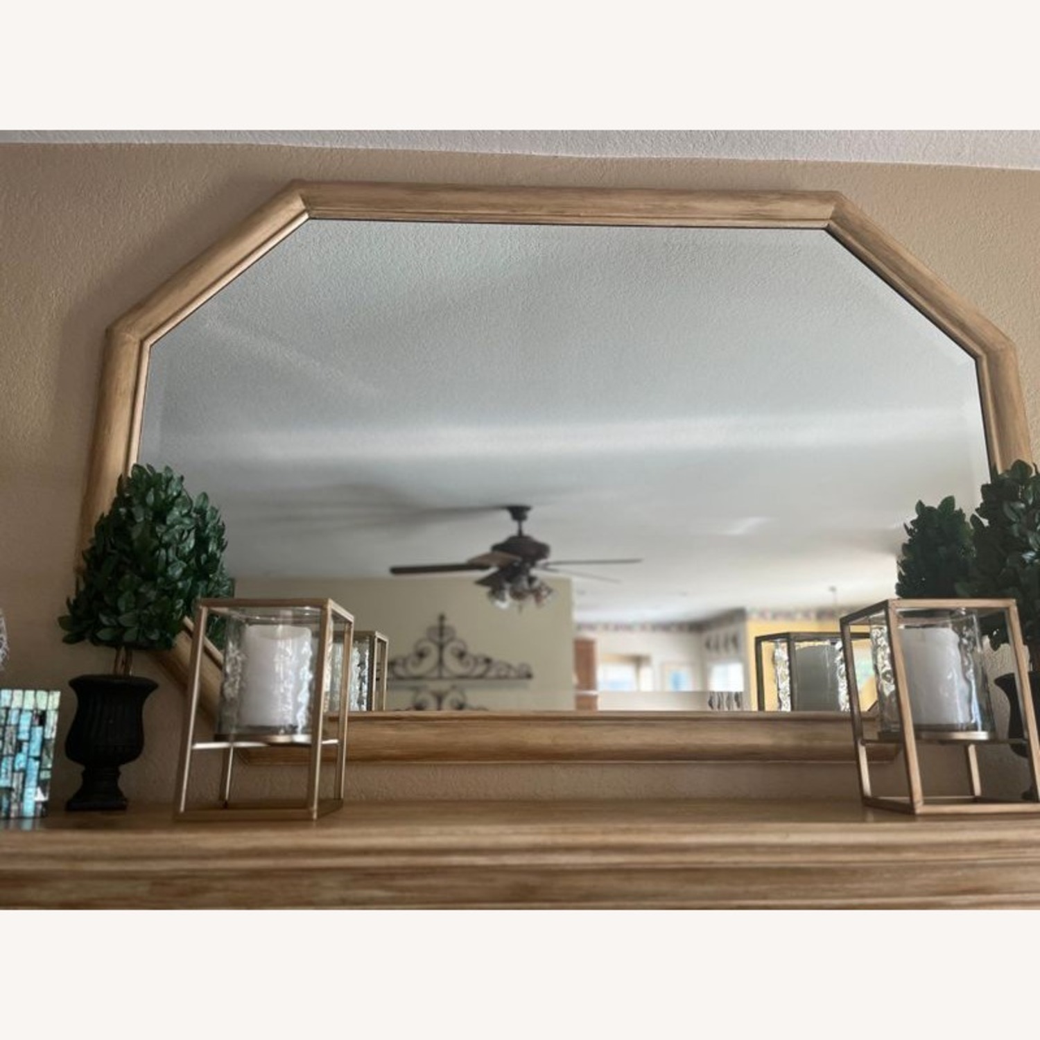 Octagon Beveled Wall Mirror - image-1