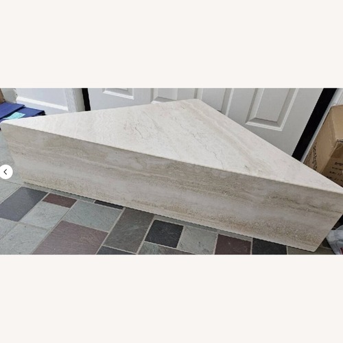 Used Vintage/Antique White Stone Coffee Table for sale on AptDeco