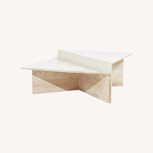 Used Vintage/Antique White Stone Coffee Table for sale on AptDeco