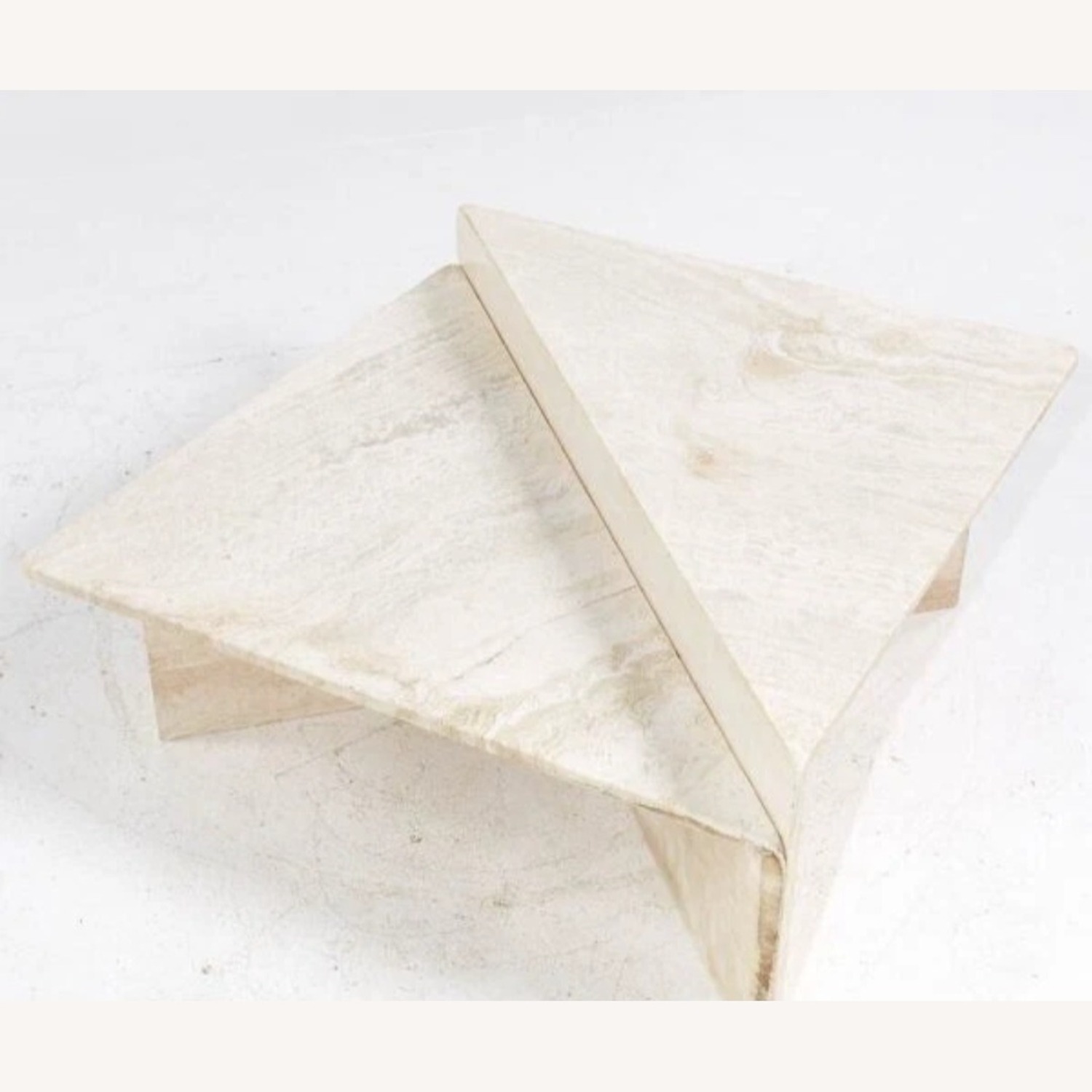 Vintage/Antique White Stone Coffee Table - image-1