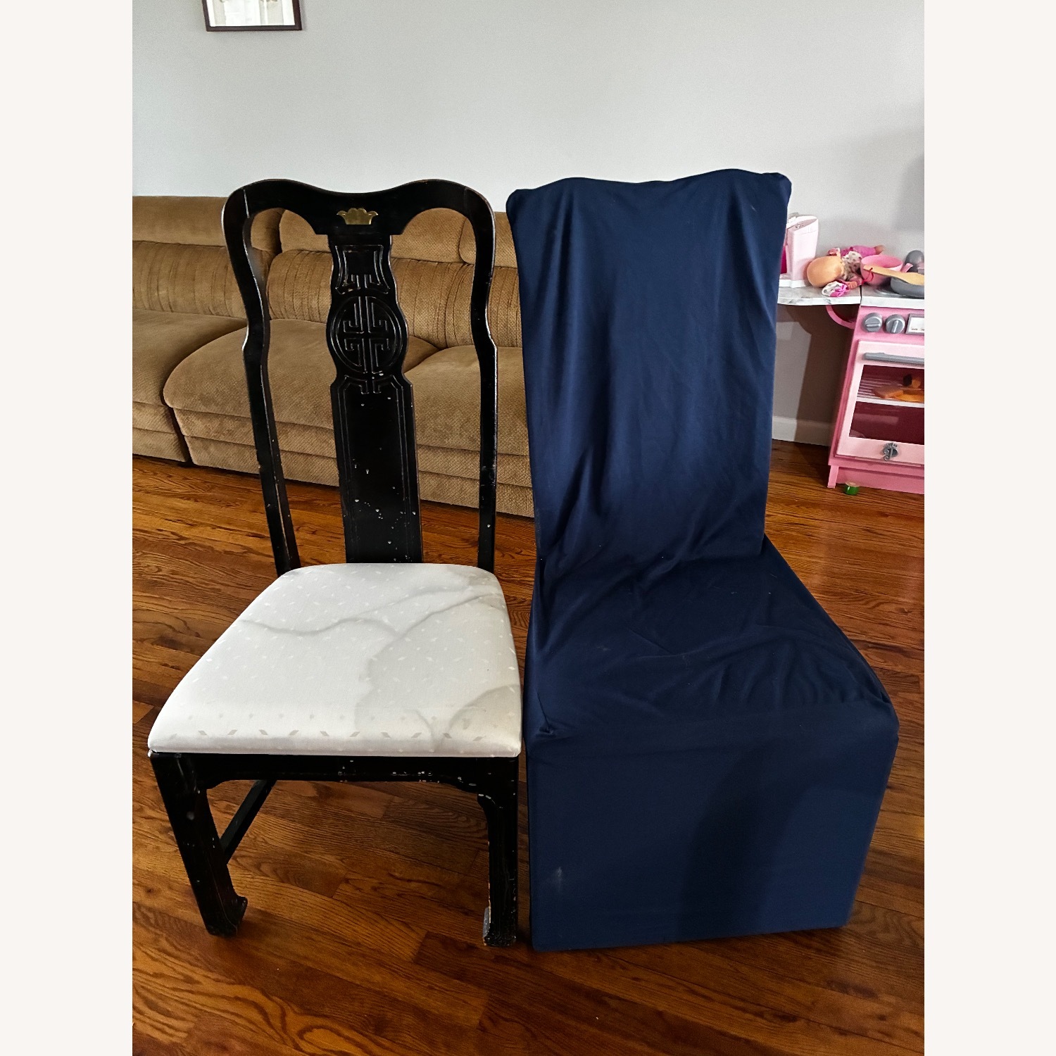 Dark Brown Wood Dining Set - image-2