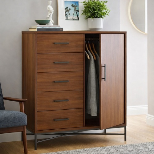 Used West Elm Dark Brown City Storage Chifforobe for sale on AptDeco