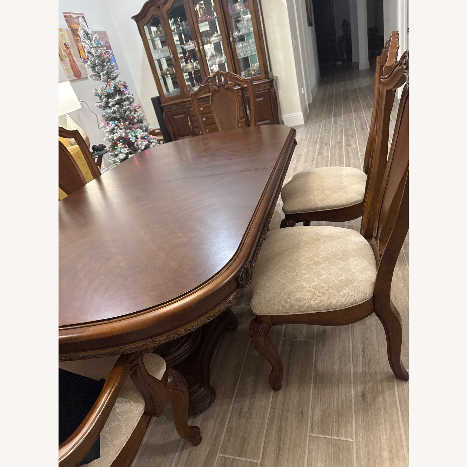 Dark Brown Wood Dining Sets - image-4