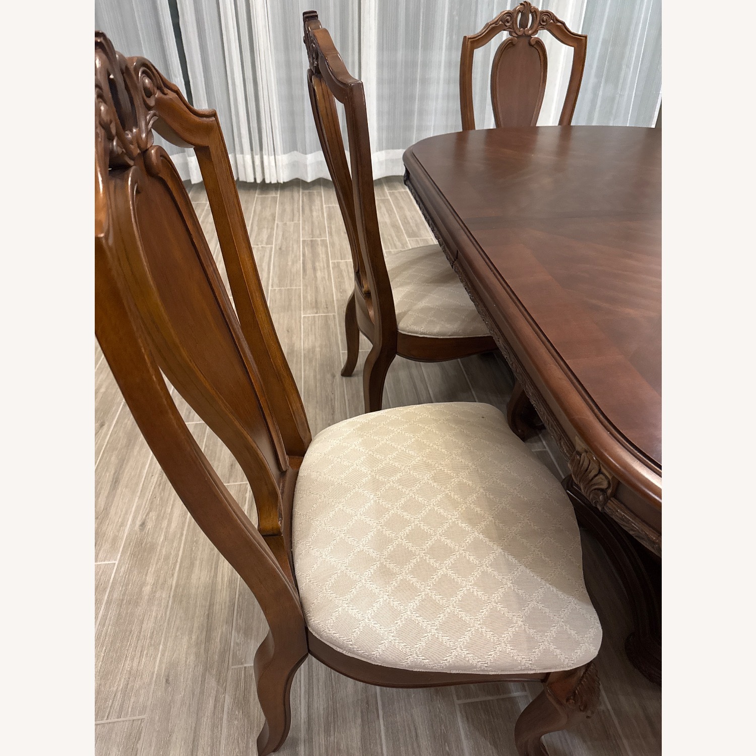 Dark Brown Wood Dining Sets - image-3