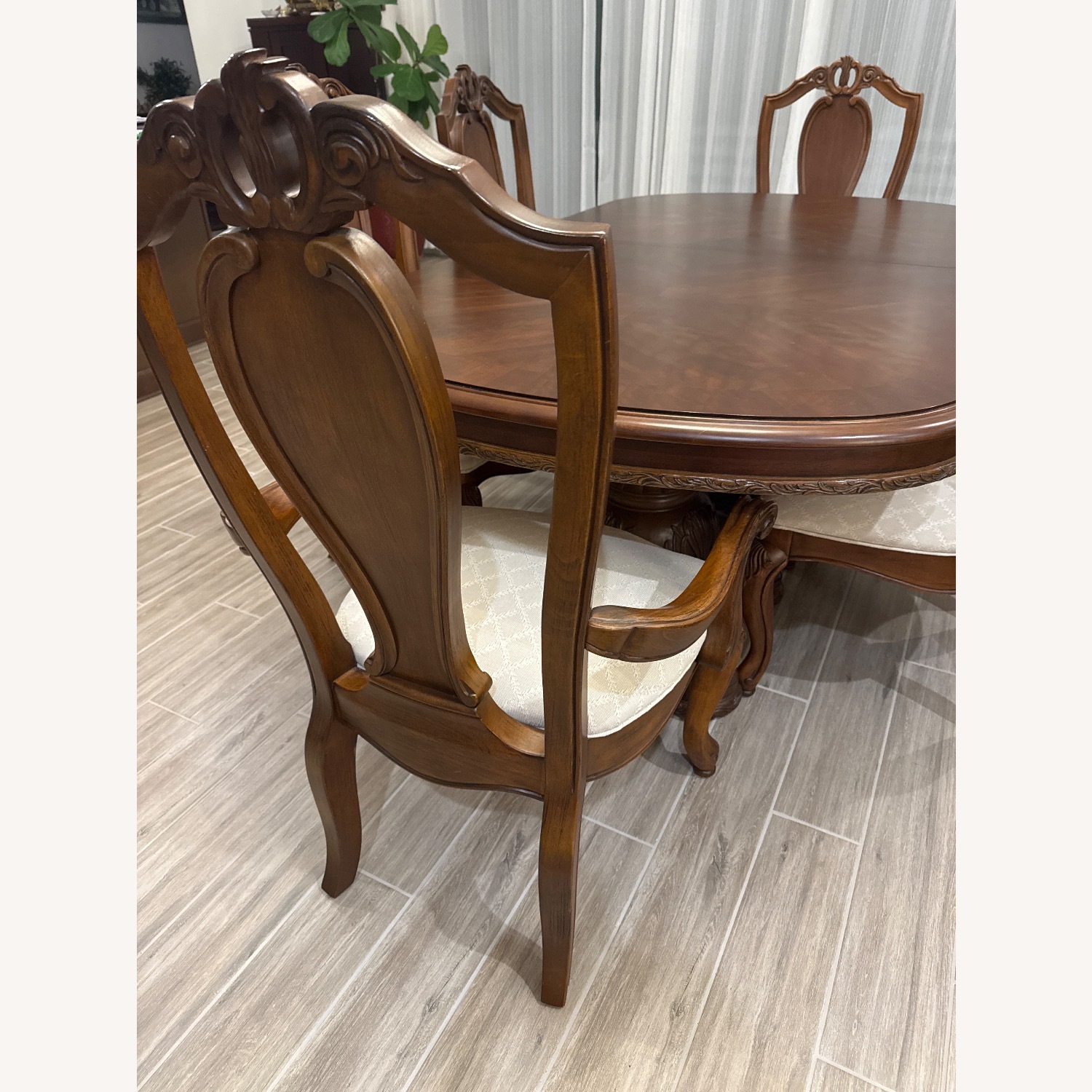 Dark Brown Wood Dining Sets - image-2