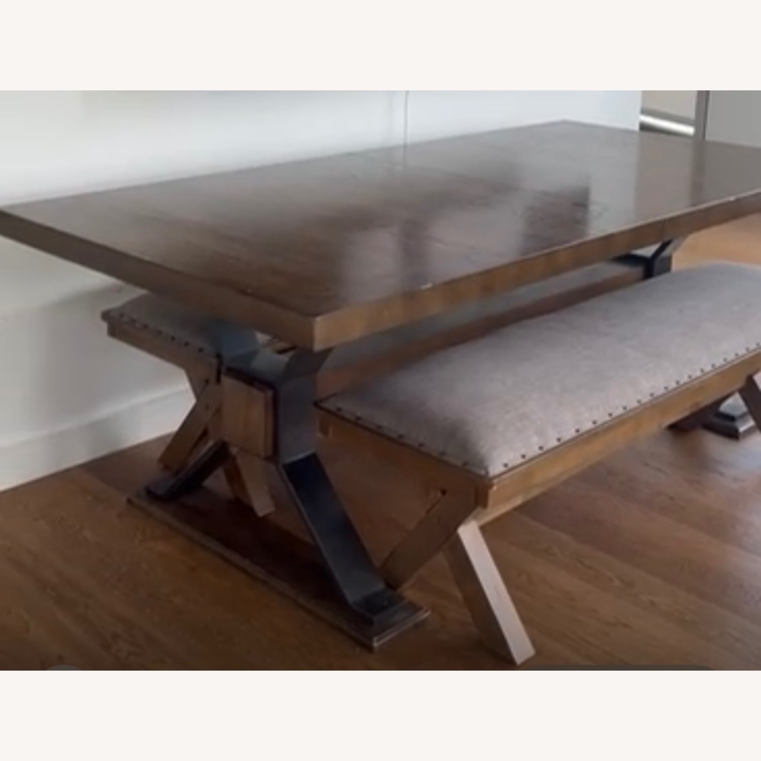 Extendable Dining Table with Benches - image-3
