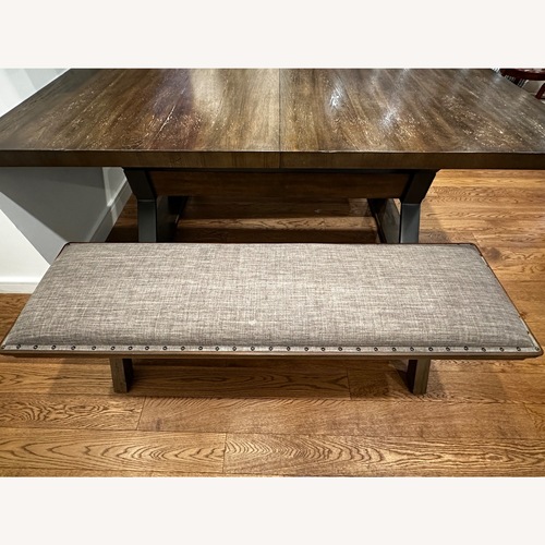 Used Extendable Dining Table with Benches for sale on AptDeco