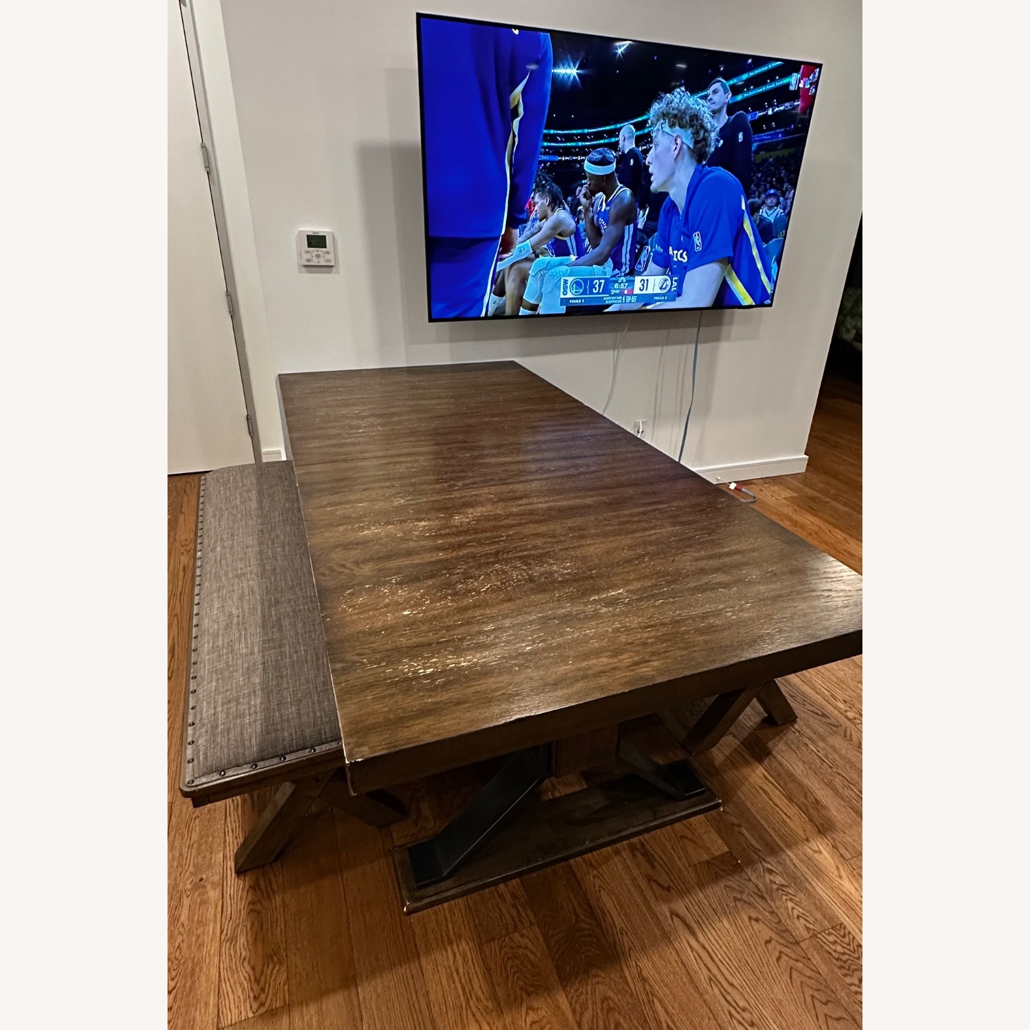 Extendable Dining Table with Benches - image-2