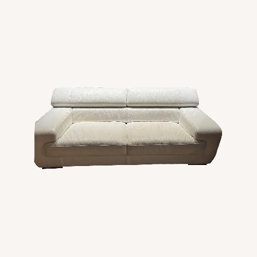 Used White Leather Sofa for sale on AptDeco