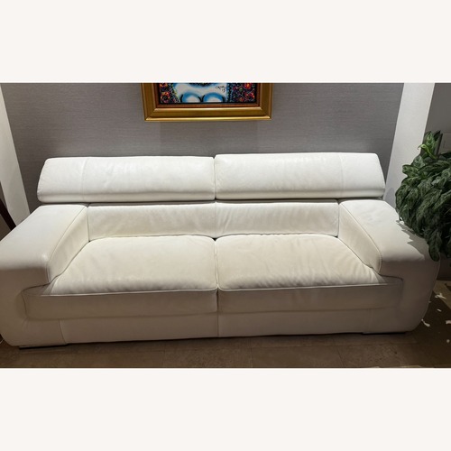 Used White Leather Sofa for sale on AptDeco