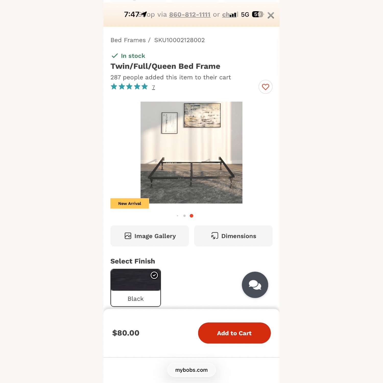 Bobs furniture queen frame - image-3