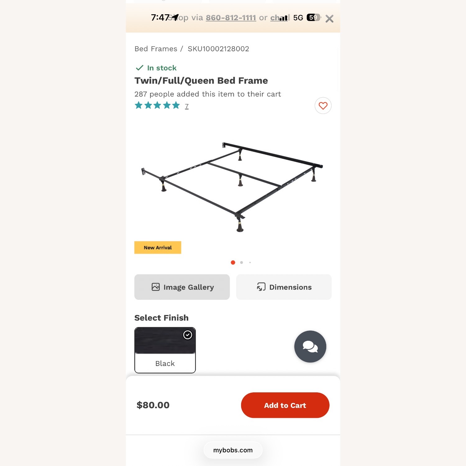 Bobs furniture queen frame - image-2