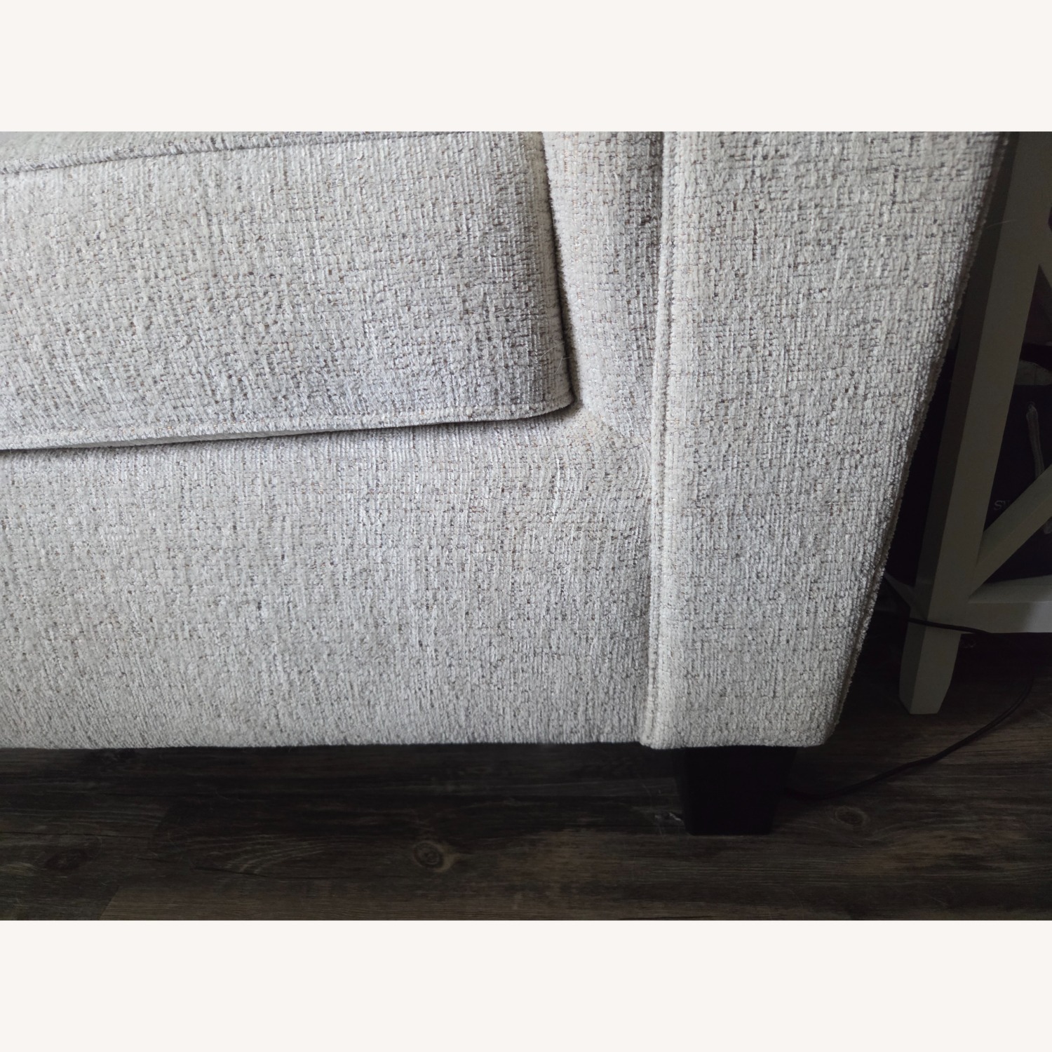 Ashley Furniture White Fabric Sleeper Sofa - image-8