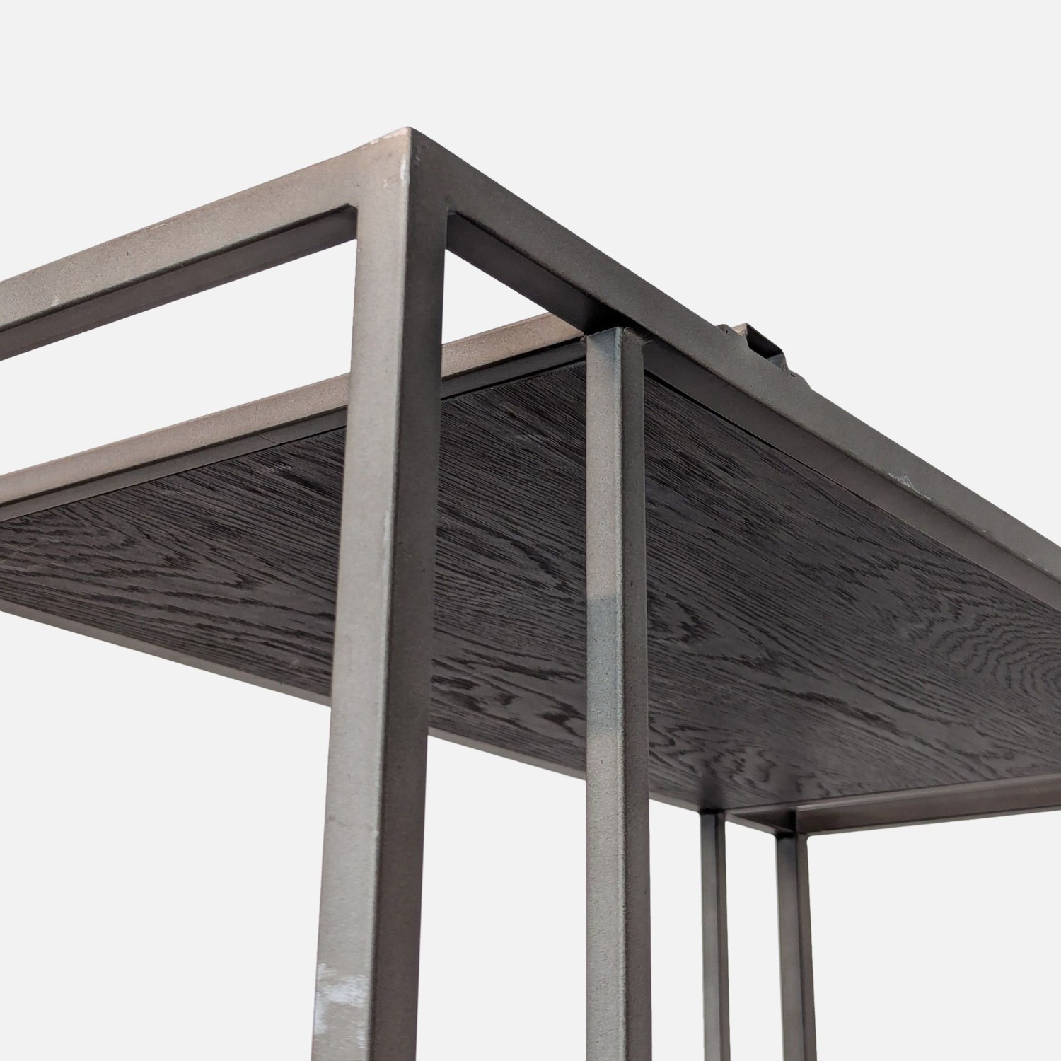 Modern Industrial Metal and Wood Bookshelf	 - image-5