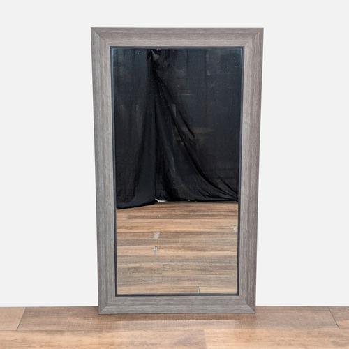 Used Grey Wash Wood Frame Mirror for sale on AptDeco