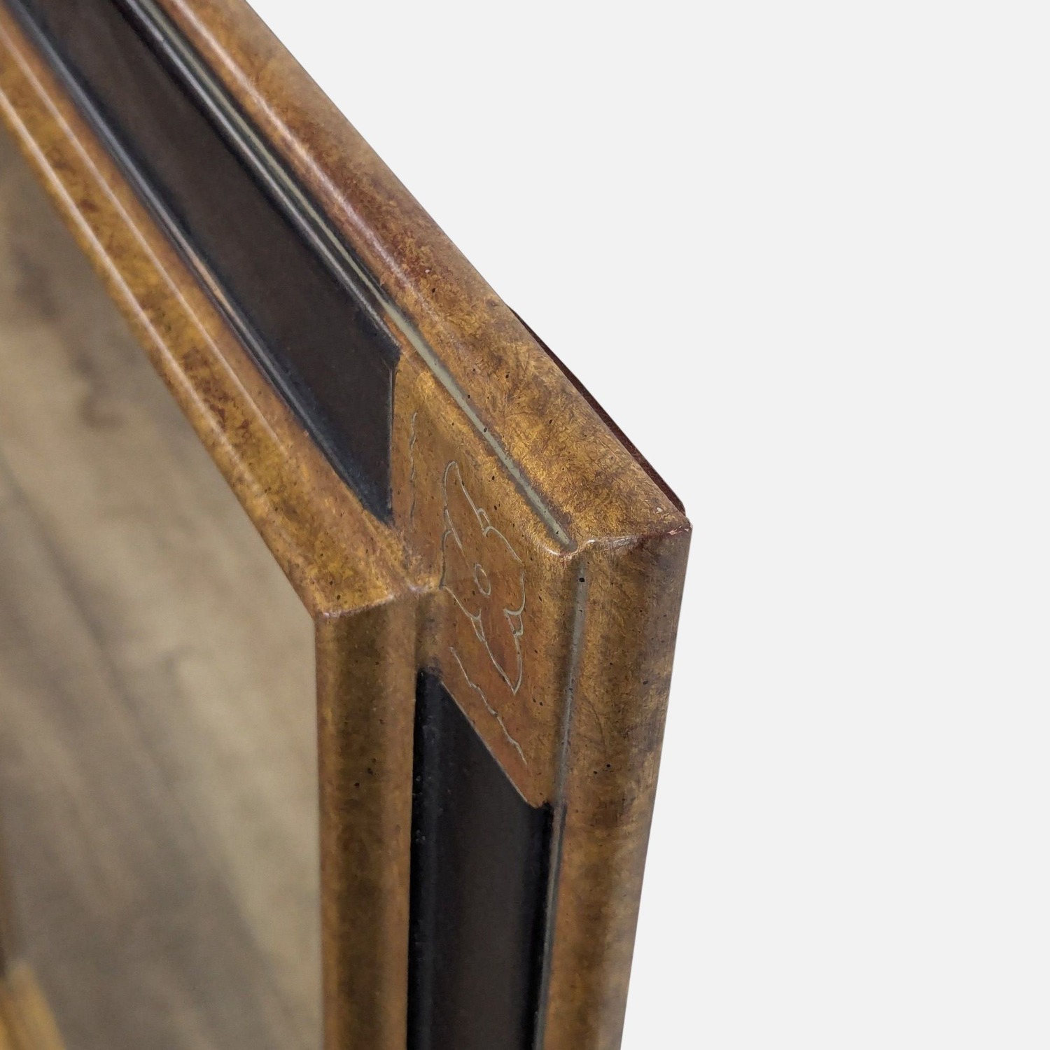 Wood Framed Mirror with Gilding	 - image-5