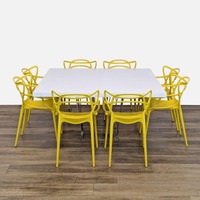Modloft Modern Dining Table with 8 Kartell