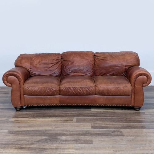 Used Classic 3-Seat Leather Couch for sale on AptDeco