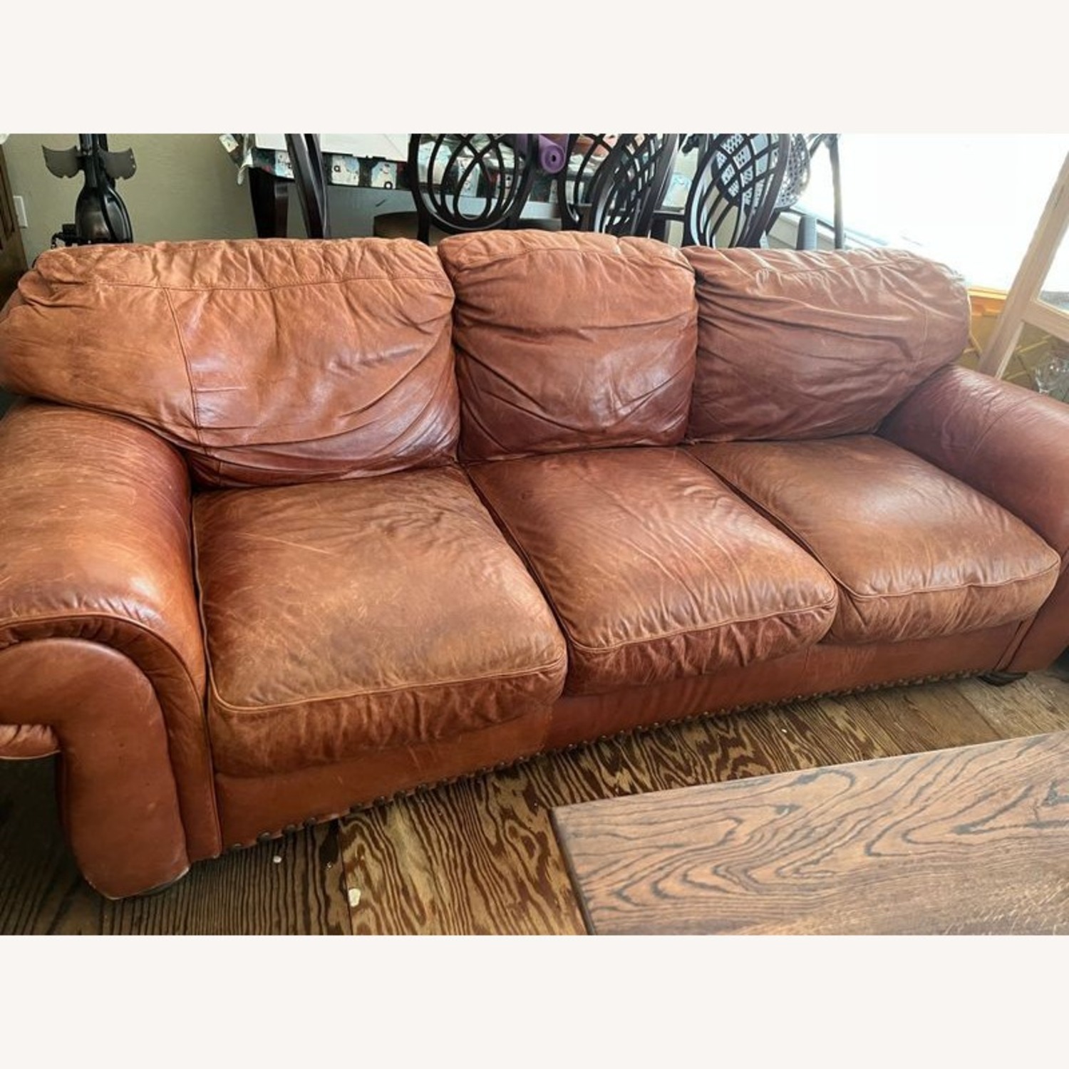Classic 3-Seat Leather Couch - image-1