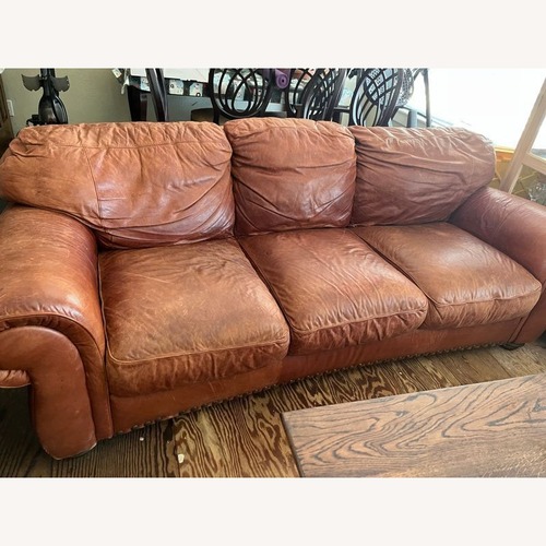 Used Classic 3-Seat Leather Couch for sale on AptDeco