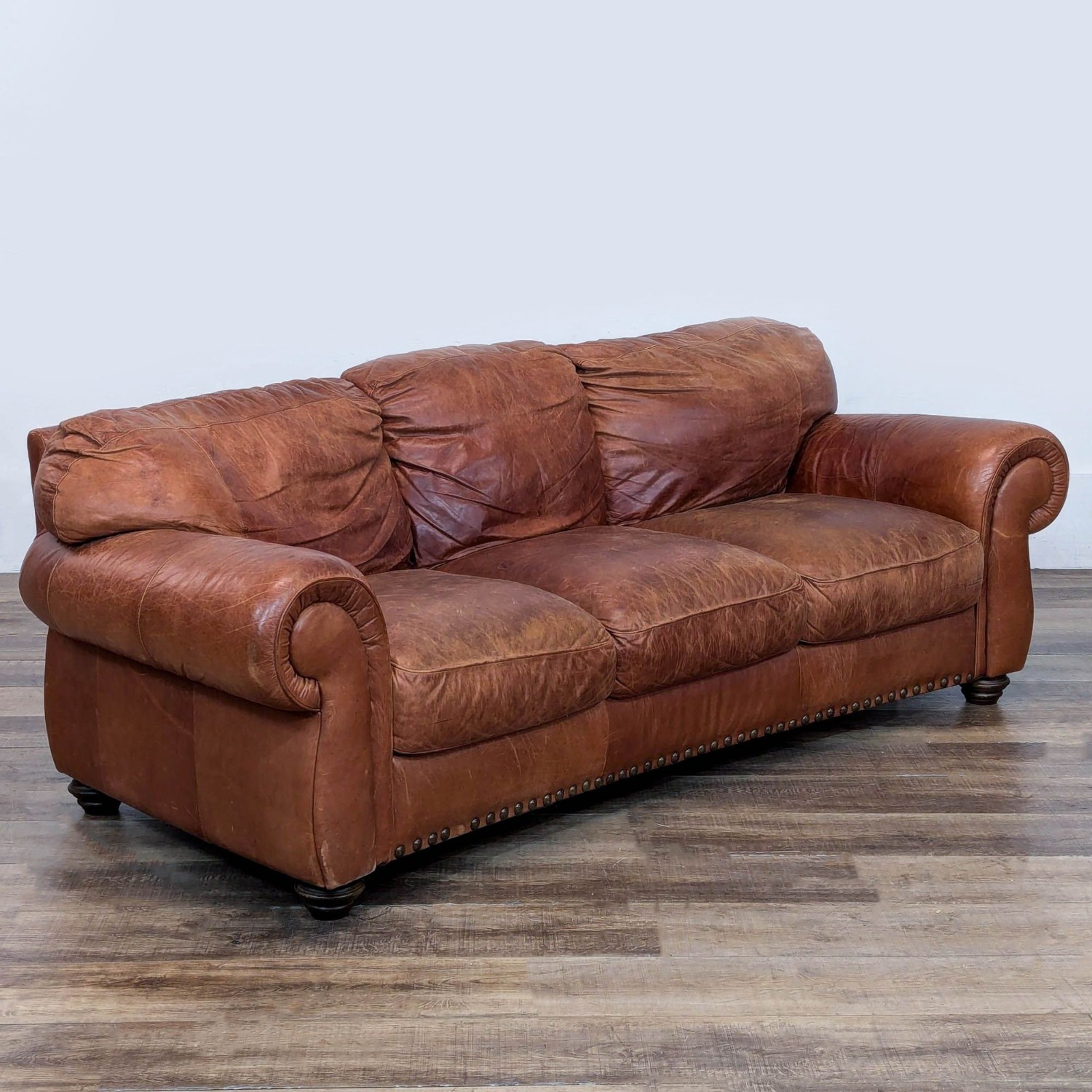 Classic 3-Seat Leather Couch - image-2