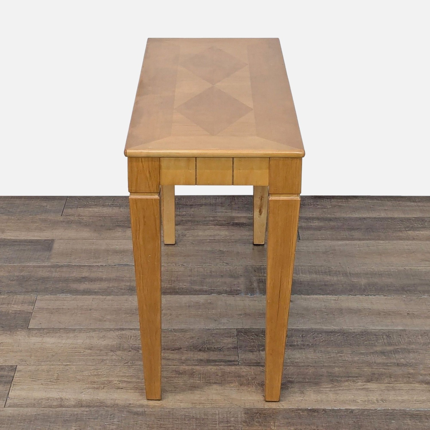 Wood Console Table with Inlaid Top	 - image-2