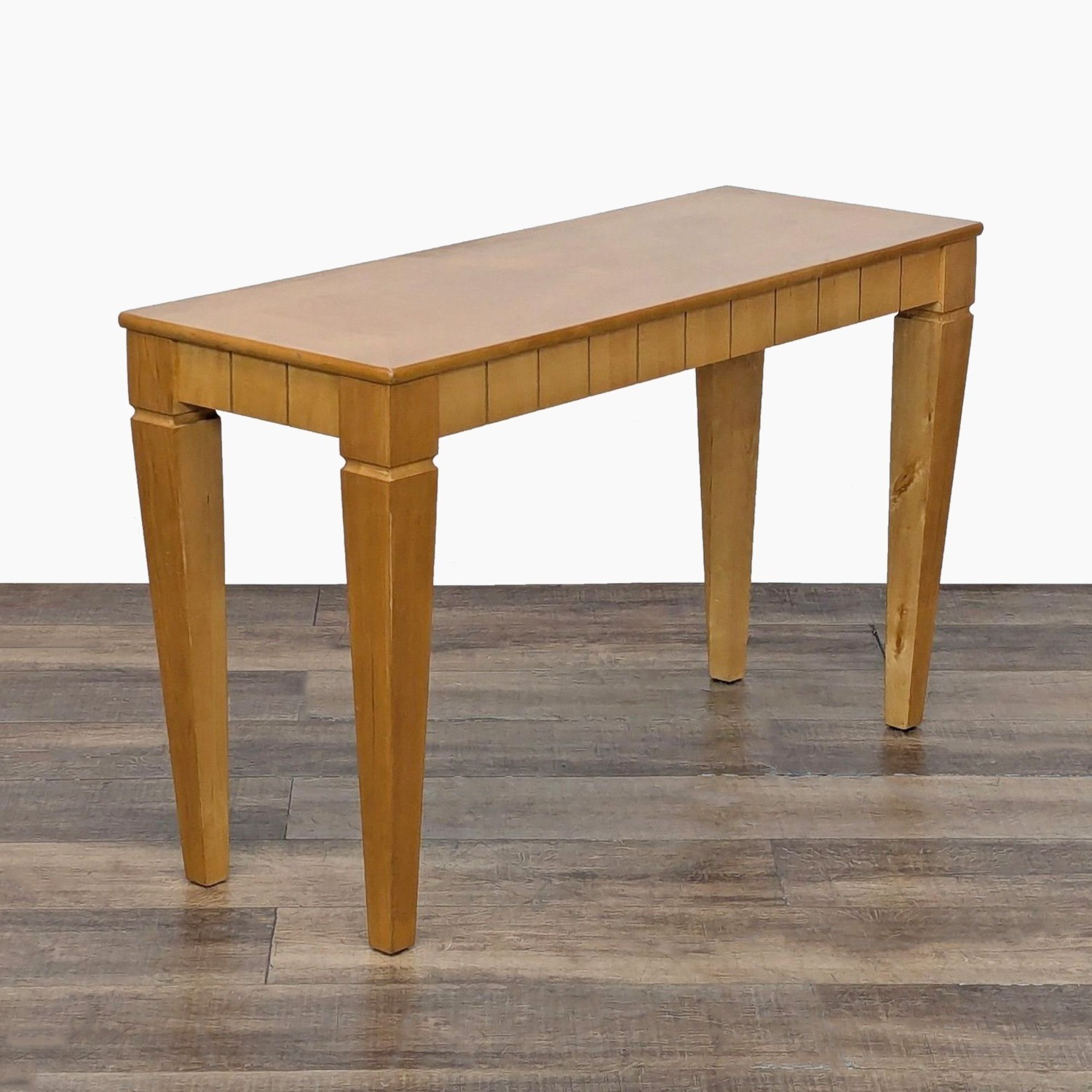 Wood Console Table with Inlaid Top	 - image-1