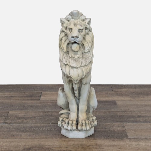 Used Large Guardian Lion Concrete Statue	 for sale on AptDeco