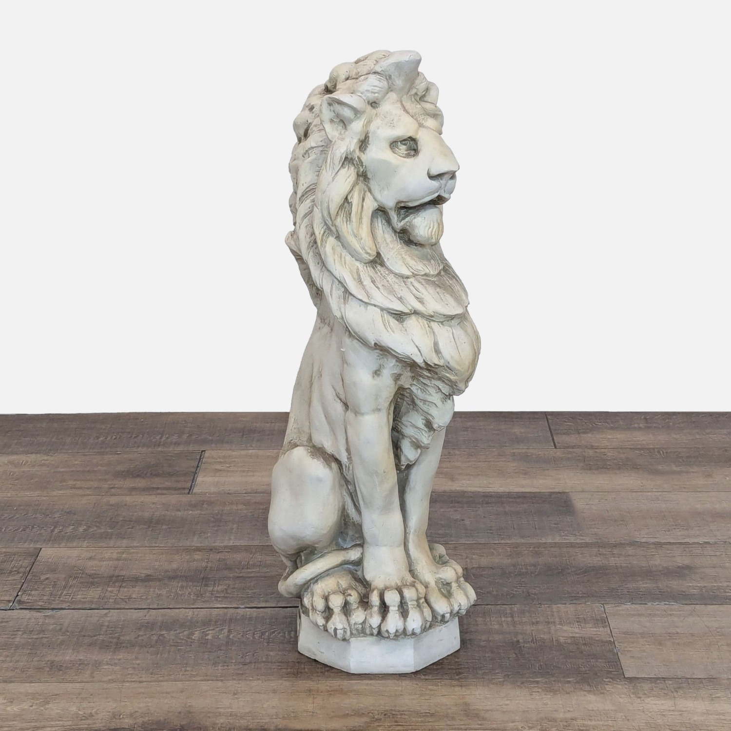 Large Guardian Lion Concrete Statue	 - image-1